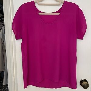 Soprano Fuchsia Short Sleeve Top